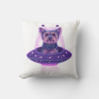 Yorkie � Außerirdischer Hund Kissen