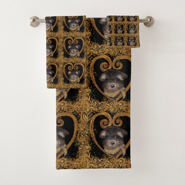 Yorkie Badhandtuch Set (Insitu)