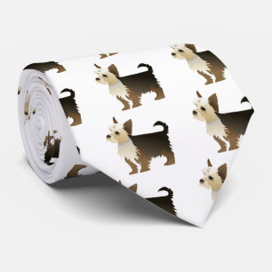 Yorkie Basic Breed Customizing mit Text und Farbe Krawatte