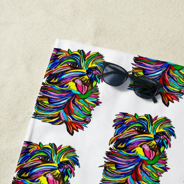 Yorkie Beach Towel Strandtuch (Beispiel)