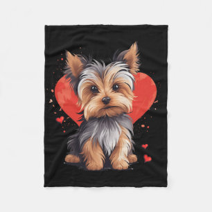 Yorkie Besitzer Mama Papa Yorkshire Terrier Hundel Fleecedecke