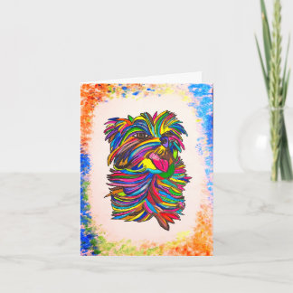 Yorkie BG leere Grußkarte Karte