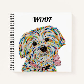 Yorkie Bichon Dog Square Notebook Notizbuch