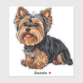 Yorkie Charm Yorkshire Terrier Aufkleber