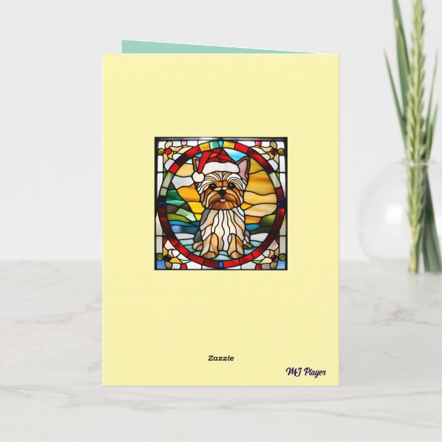 Yorkie Christmas Dankeskarte (Rückseite)