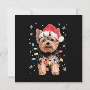 Yorkie Christmas Dog Long Xmas Geschenk Feiertagskarte