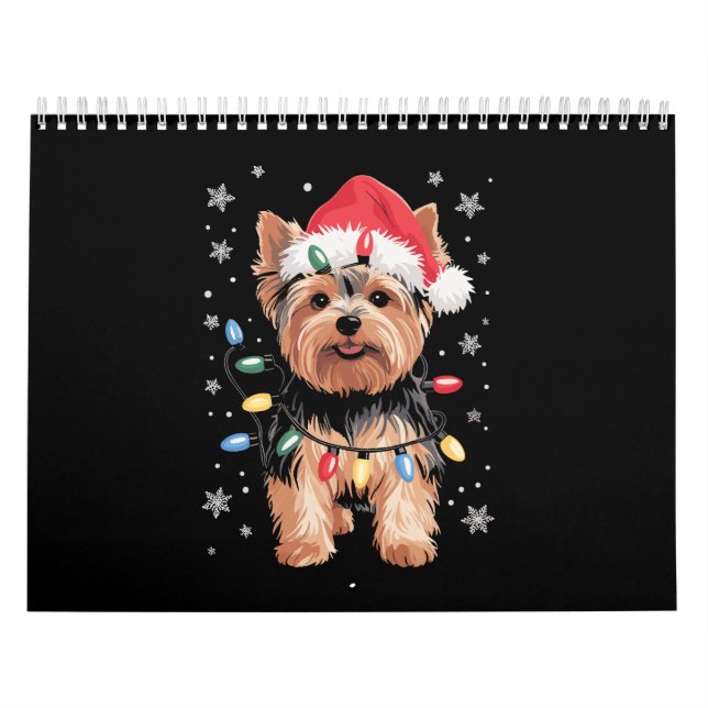 Yorkie Christmas Dog Long Xmas Geschenk Kalender (Titelbild)