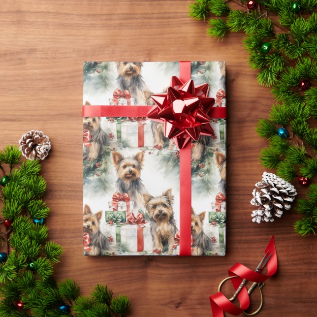 Yorkie Christmas Geschenkpapier (Feiertagsgeschenk)