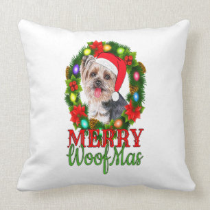 YORKIE CHRISTMAS MERRY WOOFMAS Dog Lover Yorkshire Kissen