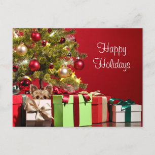 Yorkie Christmas Postkarte