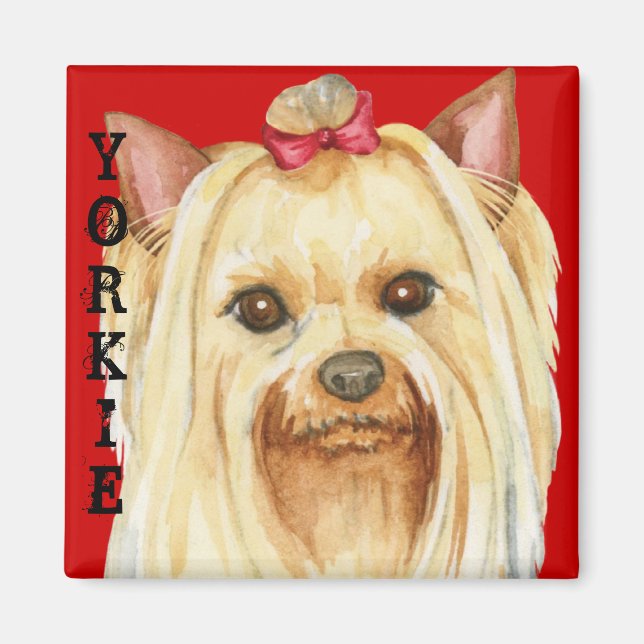 Yorkie Color Block Magnet (Vorne)