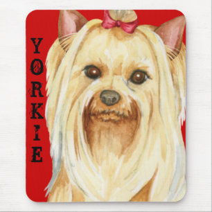 Yorkie Color Block Mouse Pad Mousepad