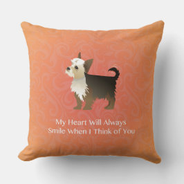 Yorkie denken an euch Design. Kissen