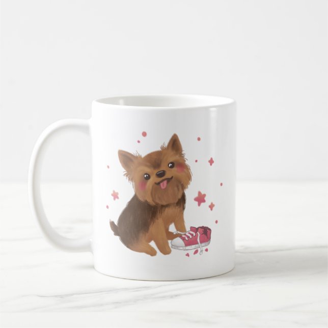 Yorkie der Niedlichste Trouble Maker Kaffeetasse (Links)