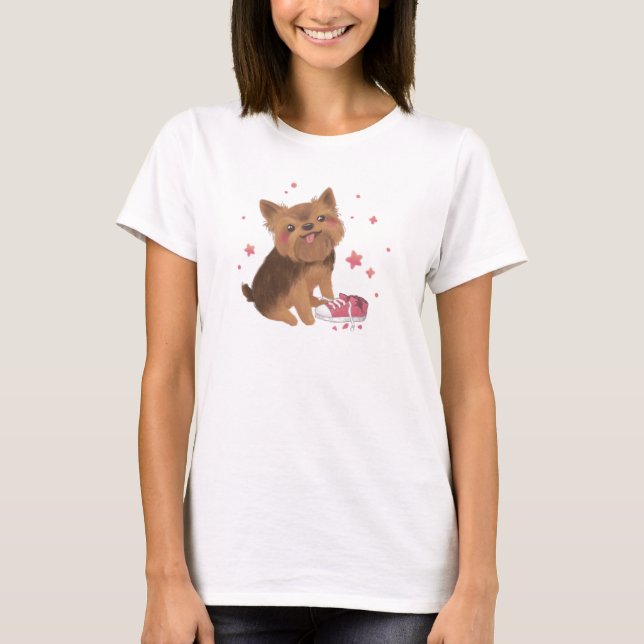 Yorkie der Niedlichste Trouble Maker T-Shirt (Vorderseite)