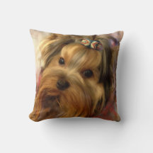Yorkie Designer Pillow