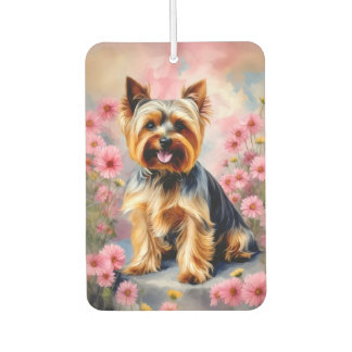 Yorkie Dog Blume Autolufterfrischer