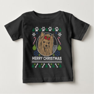 Yorkie Dog Breed Ugly Christmas Sweater Baby T-shirt