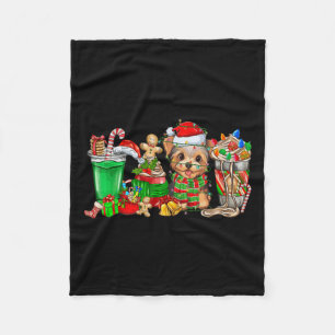 Yorkie Dog Christmas Pajamas Kaffee Latte Tasse Xm Fleecedecke