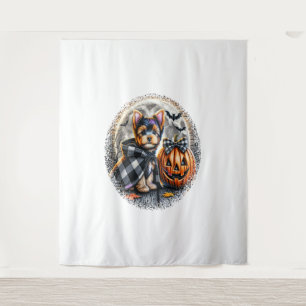 Yorkie Dog Halloween Wandteppich