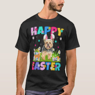 Yorkie Dog Happy Oaster Bunny Yorkie Ostersonntag T-Shirt
