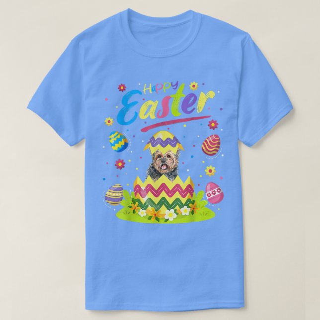 Yorkie Dog Lover Ostern Egg Yorkie Happy Eas T-Shirt (Design vorne)