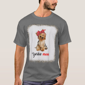 Yorkie Dog Lover Vater Mama, Boy Girl Funny Leopar T-Shirt