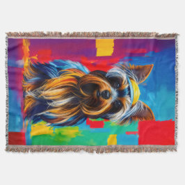 Yorkie Dog Pop Art Decke