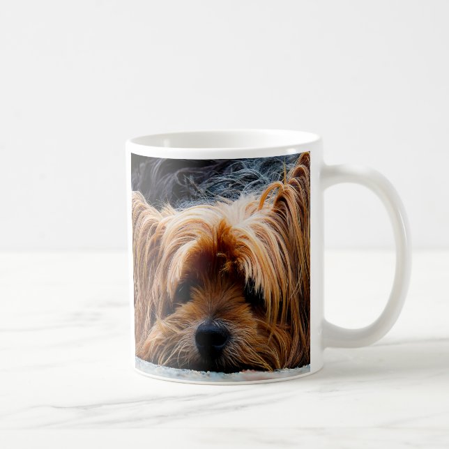 Yorkie Dog Puppy Tasse Kaffee Tasse Cup (Rechts)