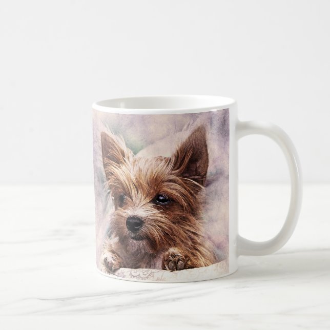 Yorkie Dog Puppy Tasse Kaffee Tasse Cup (Rechts)