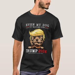 Yorkie Dog sogar mein Hund ist für Trump 2024 Gewa T-Shirt