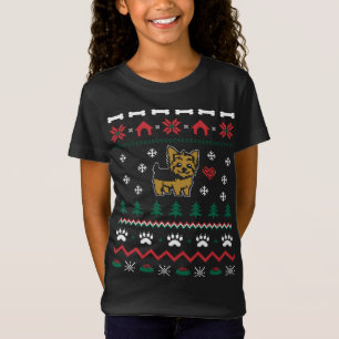 Yorkie Dog Ugly Christmas Sweater Xmas T-Shirt