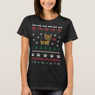 Yorkie Dog Ugly Christmas Sweater Xmas T-Shirt