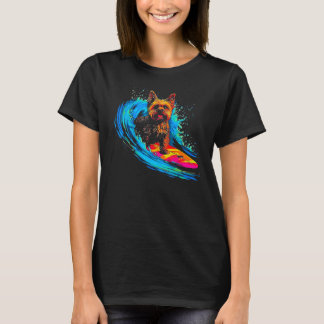 Yorkie Dog Yorkshire Terrier Surf T-Shirt