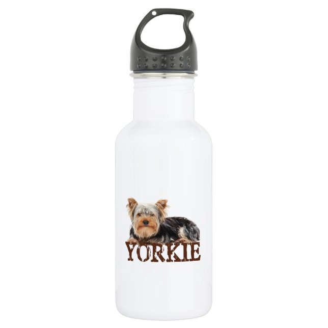 Yorkie Edelstahlflasche (Vorderseite)