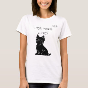 Yorkie Energie Niedliche Brille Hundemama  T-Shirt