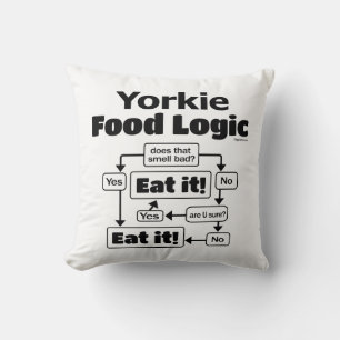 Yorkie Food Logic Kissen
