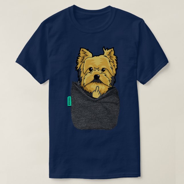 Yorkie FU Pocket T-Shirt (Design vorne)