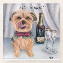 Yorkie Glas Untersetzer