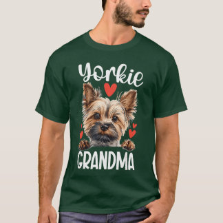 Yorkie Grandma Of A Yorkshireerrier Grandmother bo T-Shirt