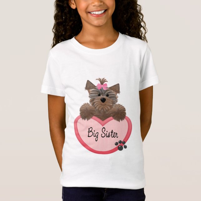 Yorkie große Schwester T-Shirt (Vorderseite)