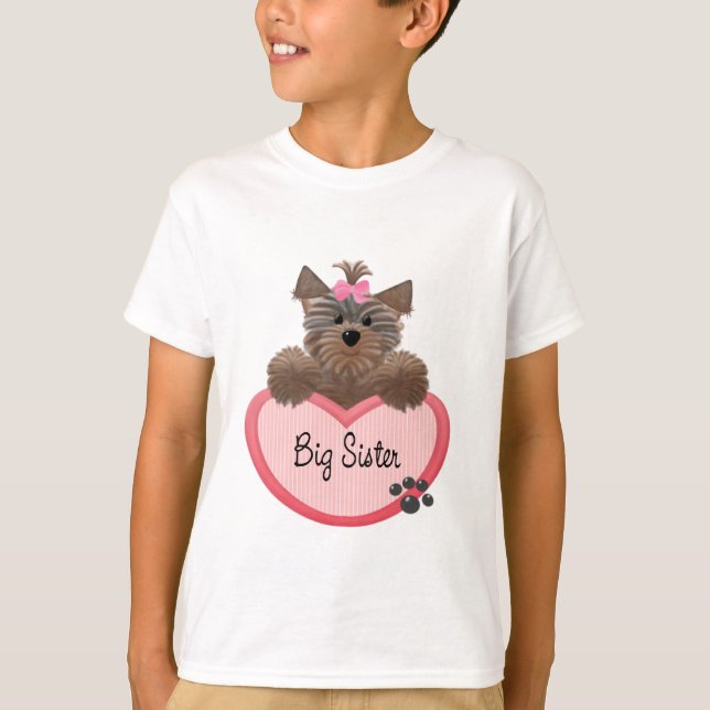 Yorkie große Schwester T-Shirt (Vorderseite)