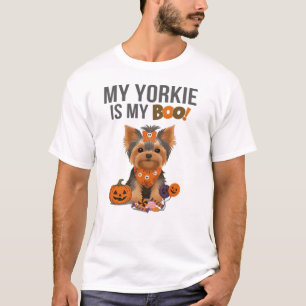 Yorkie Halloween-Kostüm Mein Yorkie ist mein Boo- T-Shirt