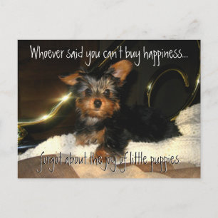 Yorkie Happiness Customizable Postcard Postkarte