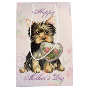 Yorkie Herz-Mama Mittlere Geschenktüte