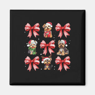 Yorkie Hogs Niedlich Coquette Bow Christmas Pet An Magnet