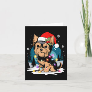 Yorkie Hogs TreChristmas Sweater Xmas Tier Tier Ti Karte