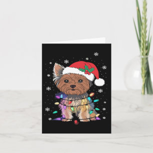 Yorkie Hogs TreChristmas Sweater Xmas Tier Tier Ti Karte