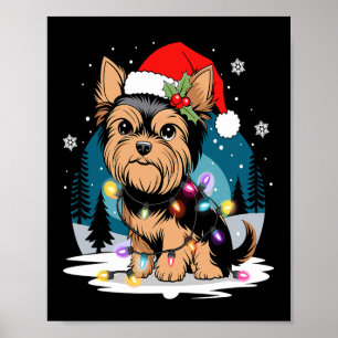 Yorkie Hogs TreChristmas Sweater Xmas Tier Tier Ti Poster