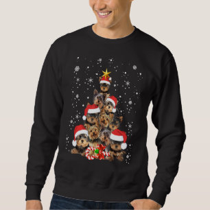 Yorkie Hogs TreChristmas Sweater Xmas Tier Tier Ti Sweatshirt